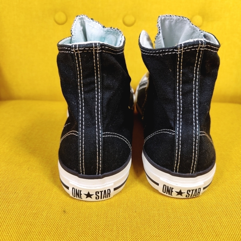 CONVERSE ONE STAR Chuck Taylor High Top Black White Sneaker Men's Shoe Size 7 - Picture 7 of 9